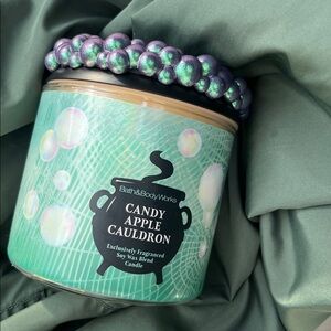 Bath & Body Works Candy Apple Cauldron Candle with Beaded Lid